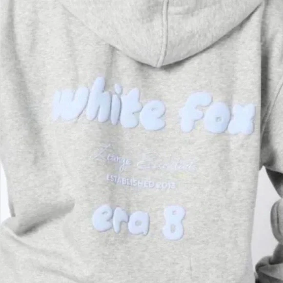 Gray White Fox Era 8 Hoodie Womens SM - Picture 4 of 4